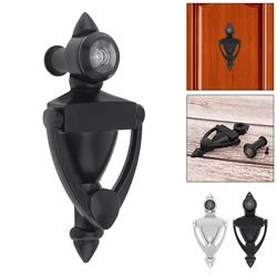 Zinc Alloy Door Knocker for 1.38inch to 1.97inch Door Thickness Wood Steel Doors with 180 Degree High Definition Door Viewer