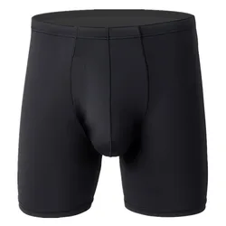 Men's Boxers Shorts Homme Slim Ice Silk Underwear Man Panites Solid Comfortable U Convex Pouch Underpants Male Cueca Calzoncillo