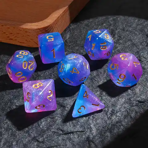 DND RPG 탁상용 롤 플레잉 보드 게임 주사위 7 개/몫 D4 D6 D8 D10 D12 D20 다각적 테이블 게임 주사위에 대한 다면체 주사위 세트