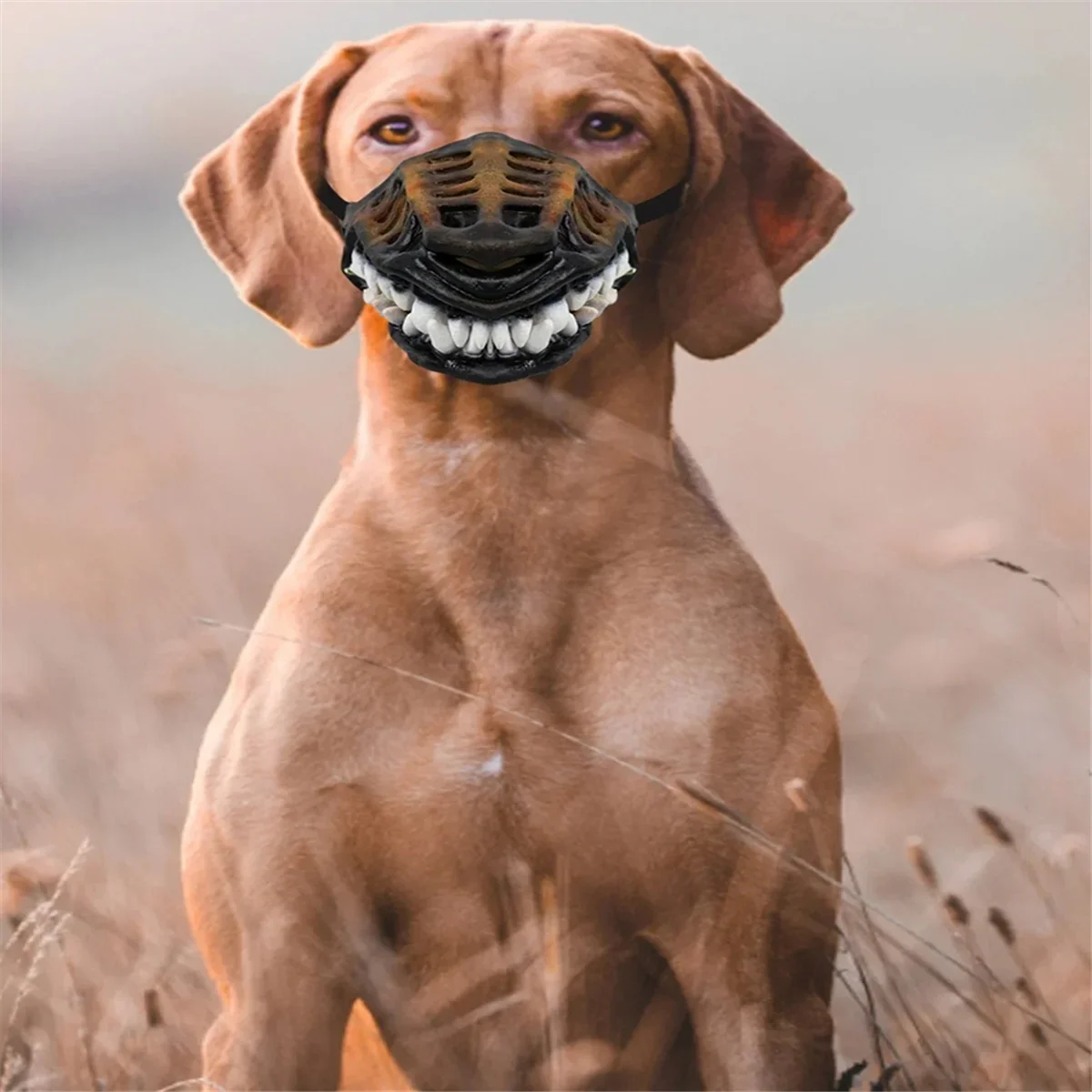 A71P قناع فم الكلب مبطن من المطاط اللاتكس للعب دور كبير جرو هالوين تأثيري صور الدعائم اكسسوارات صغيرة #4