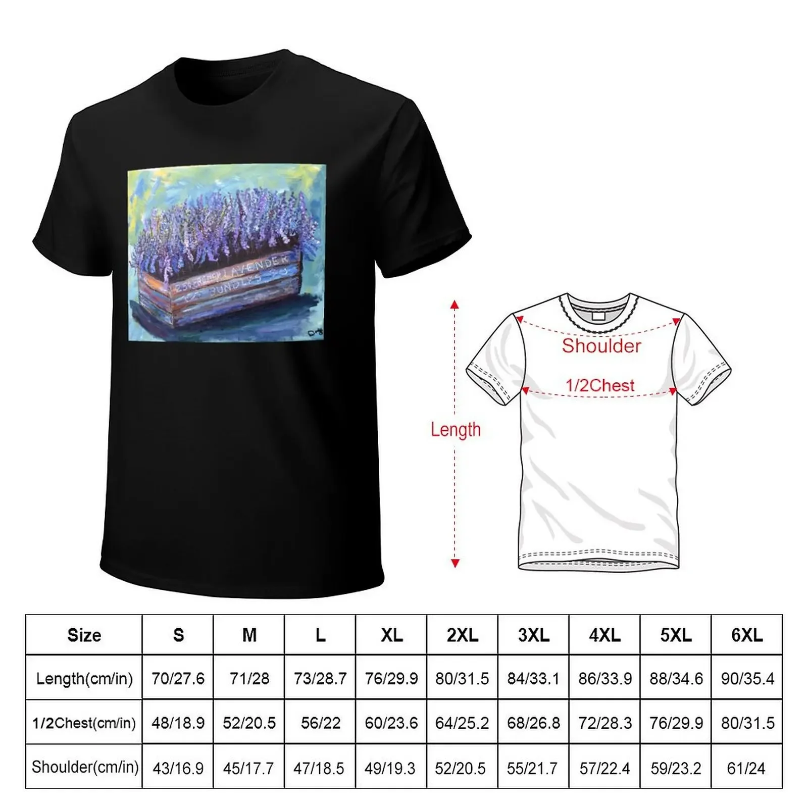 Lavender Flower Box - Original artwork by Dody Denman T-Shirt custom t shirt blanks Men's t-shirt