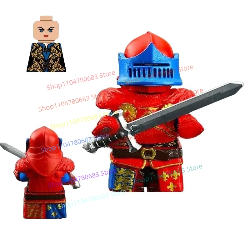 MOC Boneka Blok Bangunan Baru Boneka Mini Ksatria Standar Kartun Permainan Kartun Mainan Hadiah Koleksi Ornamen