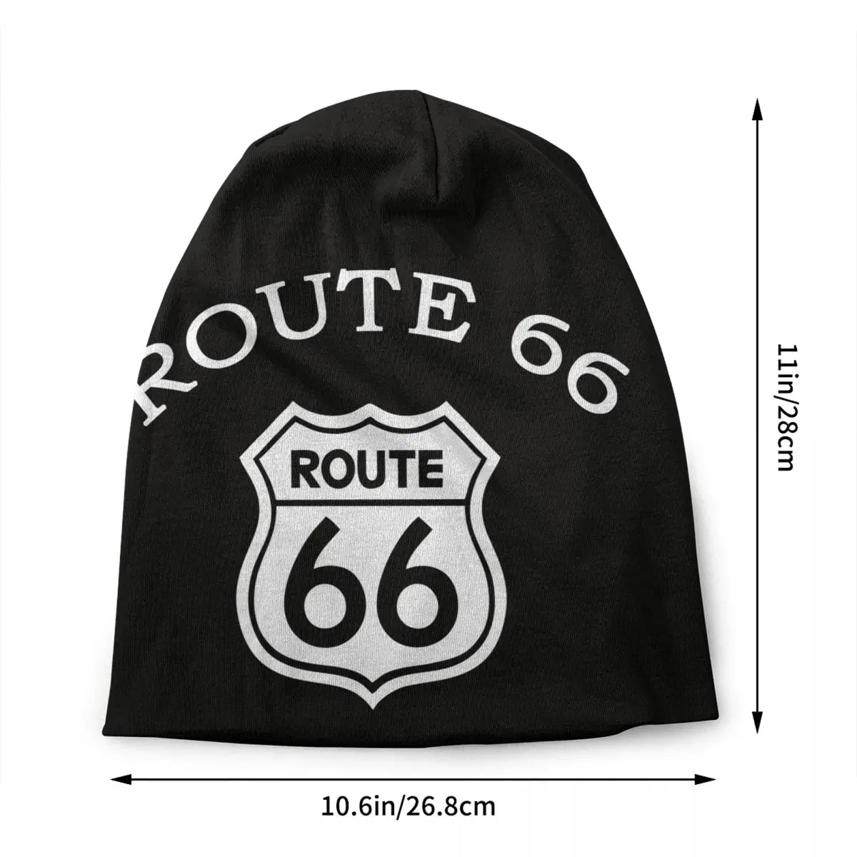 Custom Route 66 Skullies Beanies Caps Hip Hop Winter Warm Women Men Knitted Hats Adult Unisex Americas Highway Bonnet Hats