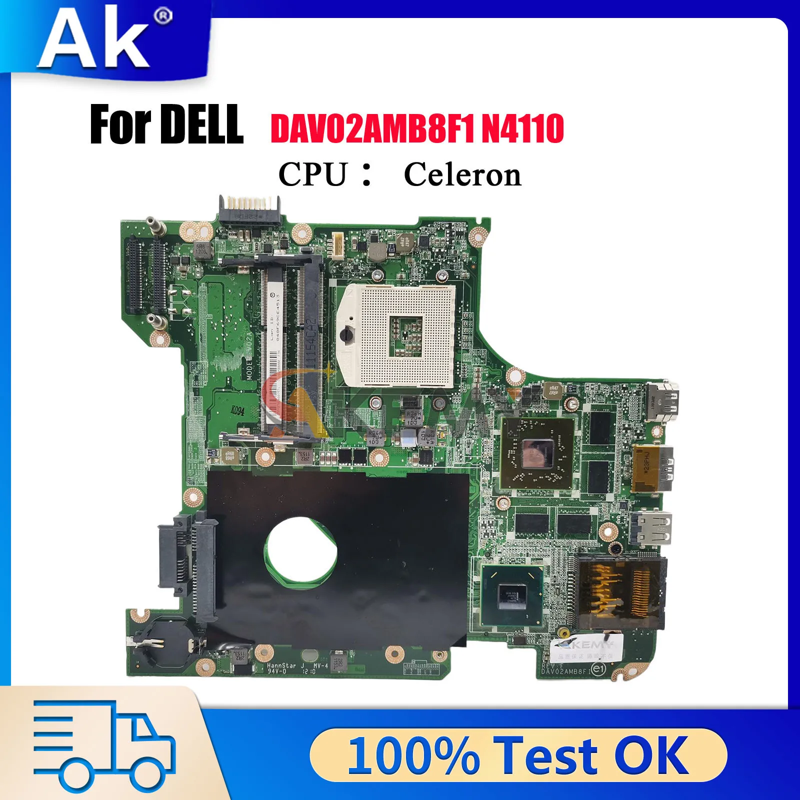 

CN-0GG0VM Mainboard For Dell Inspiron N4110 Vostro 3450 V3450 With GPU 1G DAV02AMB8F1 0GG0VM GG0VM 100% Fully Tested