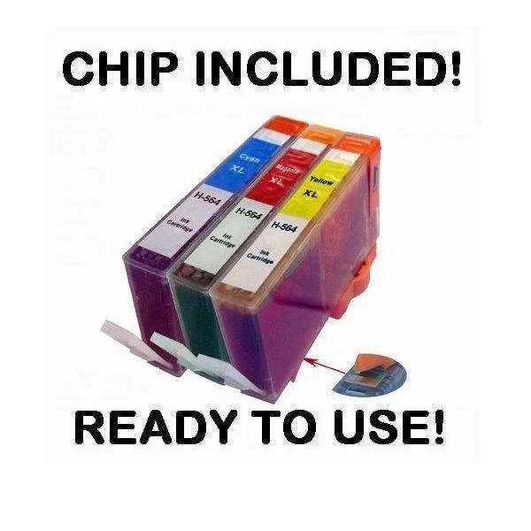 

3PK совместимые чернильные картриджи 564 XL CMY для Deskjet 3070a 3520 3522 3526