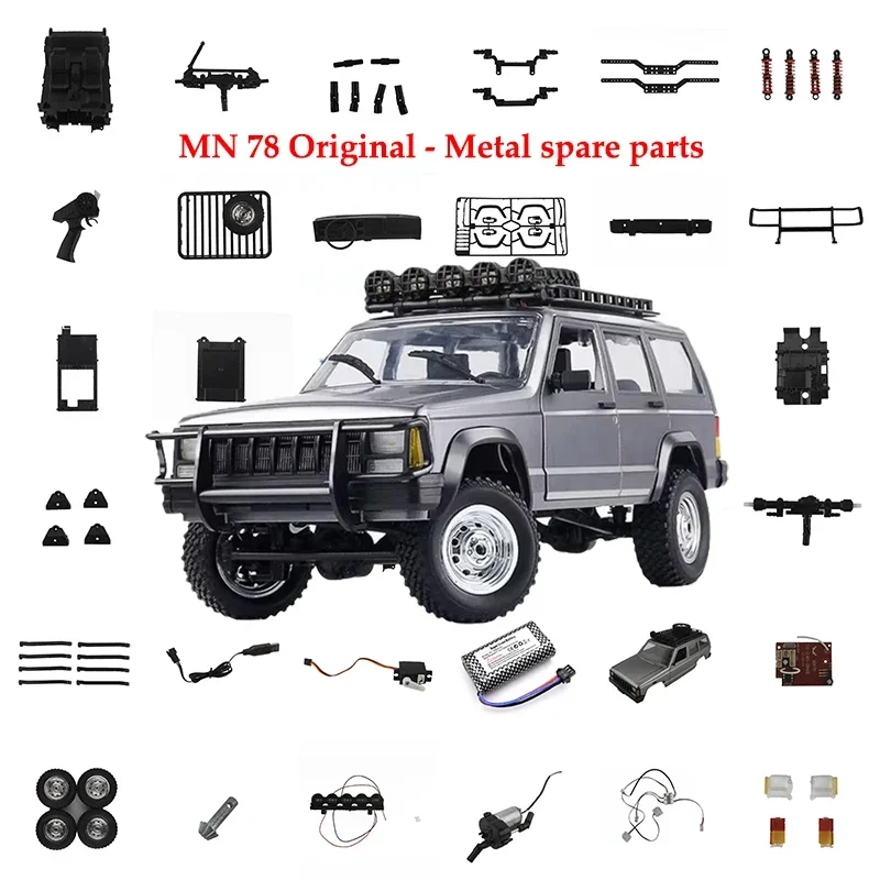 Original MN MODEL MN78  MN82 RC Car Spare Parts ESC Swing Arm C Seat Differential Wavebox Tire Gear Shock Absorbers Kit Parts