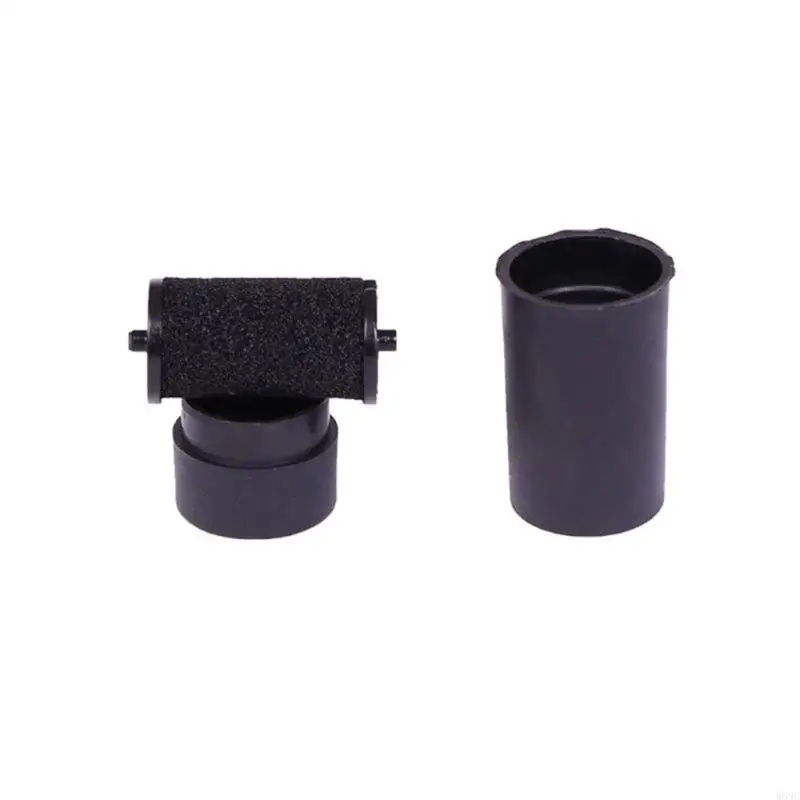 W89c 5pcs Universal Double Row Preis Label Tag Maker Labeller Coding Machine Tintenradrolle Schwarz schwarz