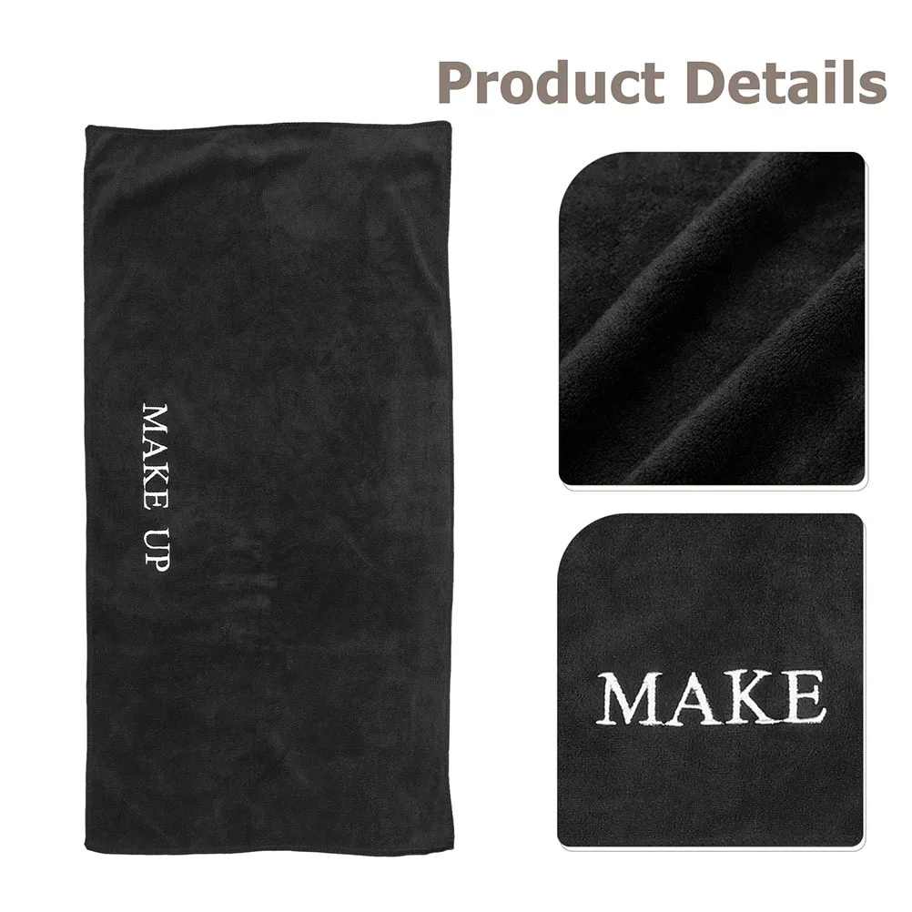 Vanity Desk Mat Black 40x100cm Fabric Makeup Table Protector Waterproof Anti-Slip Dressing Table Mat Countertop Cover