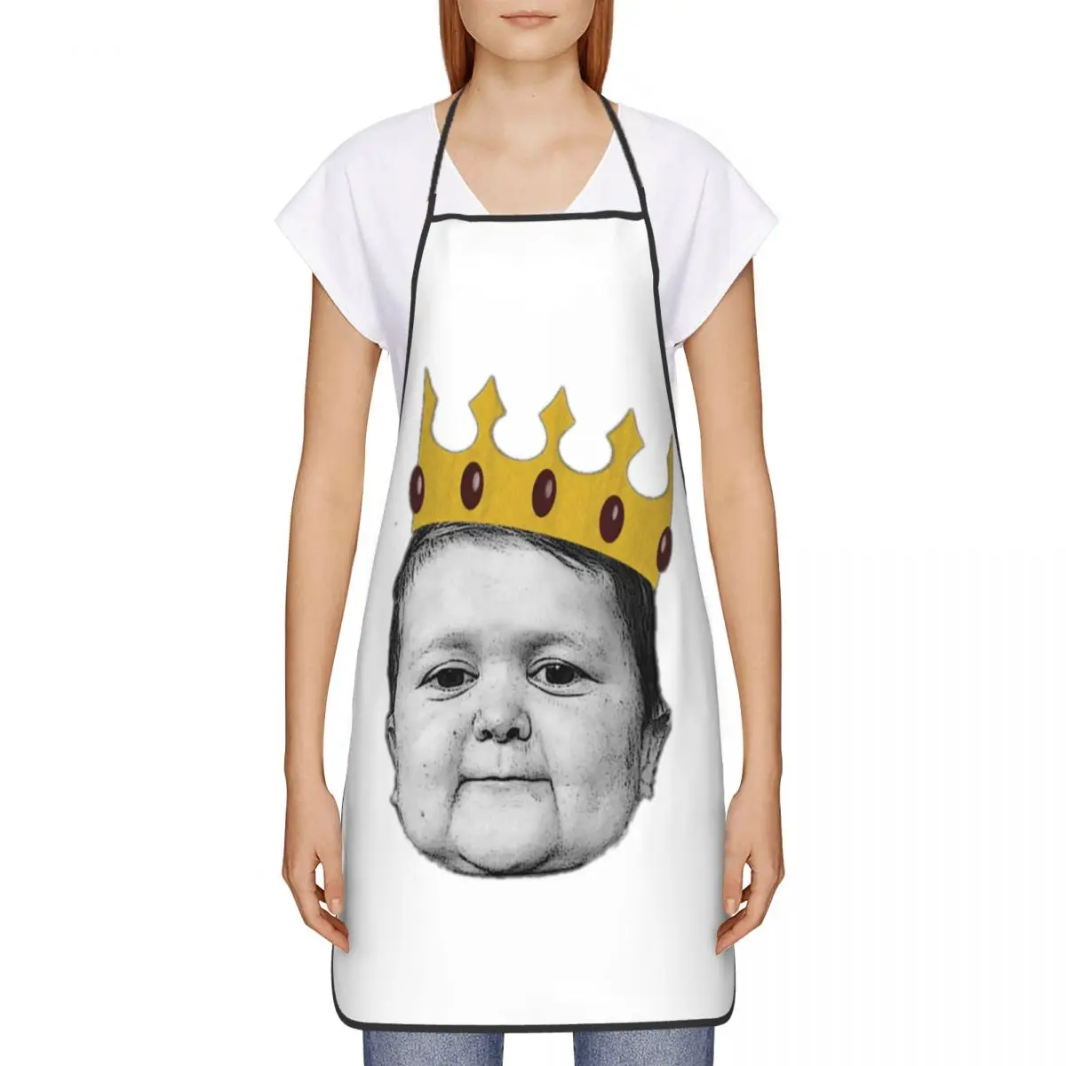 Funny Hasbulla Magomedov Crown Meme Bib Aprons Kitchen Chef Hasbulla Fighting Meme Tablier Cuisine for Cooking Baking Painting