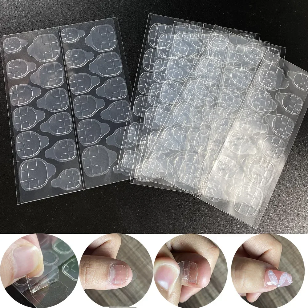 20 Sheets 480pcs Double Sided False Nail Art Adhesive Tape Glue Sticker DIY Tips Fake Nail Acrylic Manicure Gel Makeup Tool