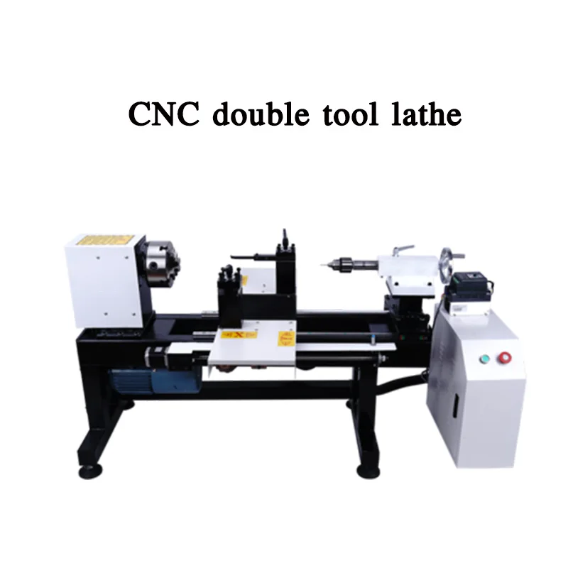 Multifunctional CNC Double Knife Lathe Micro Machine Tool Automatic Household CNC Bead Engraving CNC Machine 220V 1500W