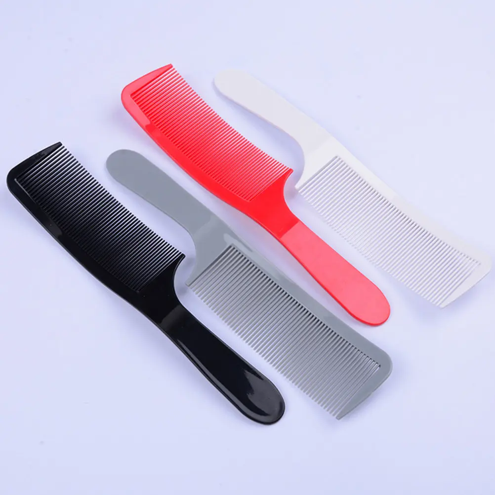 4Pcs Hair Comb for Men Round Handle Fine Teeth Barber Comb Styling Cutting Sectioning Tool Avoid Tangling Scalp Scratching Daily