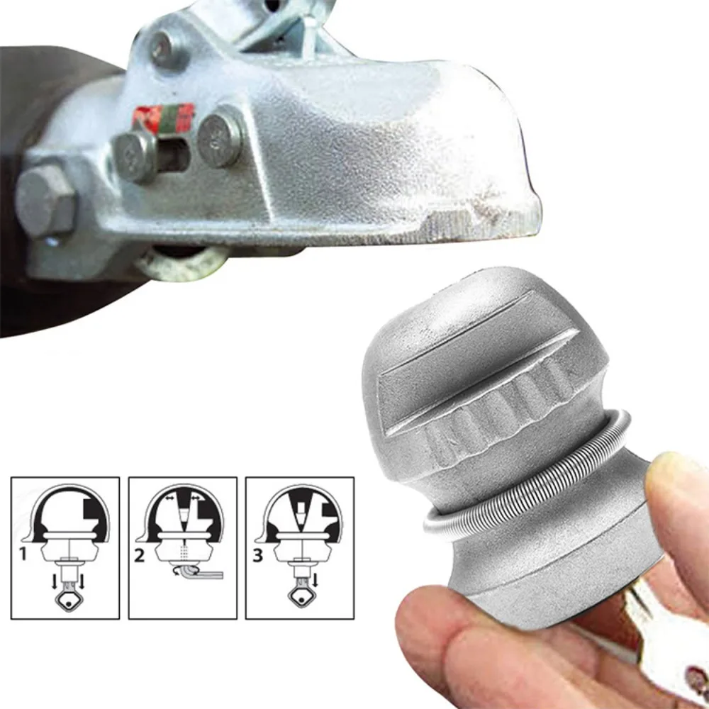 Zinc Alloy Trailer Hitch Lock Anti-Theft Lock Design Trailer Ball Cover Tow Ball Cover Metal Lock Body Coupler Protective Shell