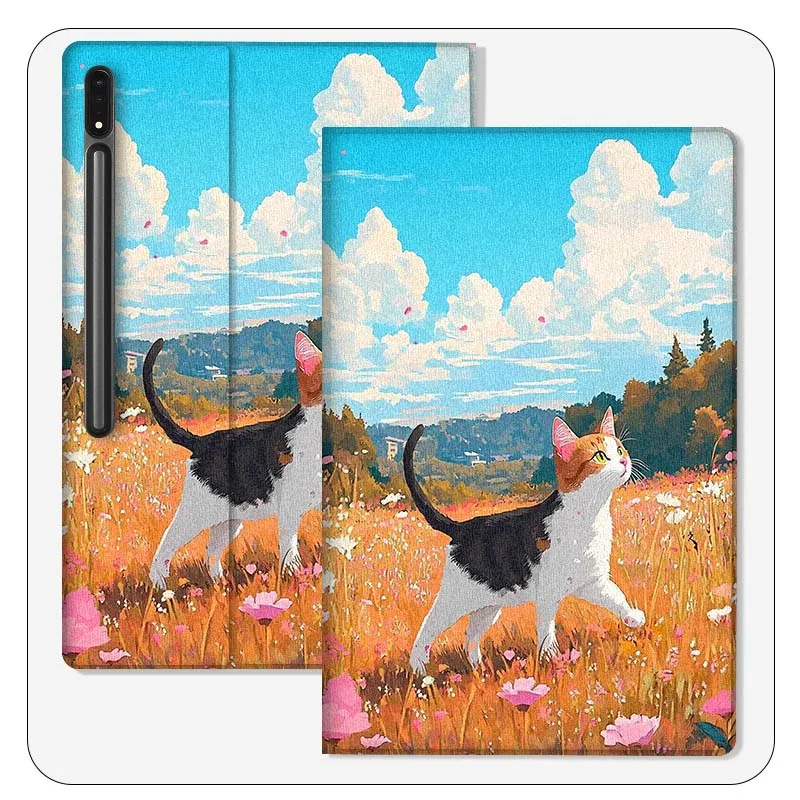 

Cat Capibala Exquisite For Samsung Galaxy Tab S9 S10 S6 S7 S8 FE Plus Lite Inch Foldable Cover Tablet Case