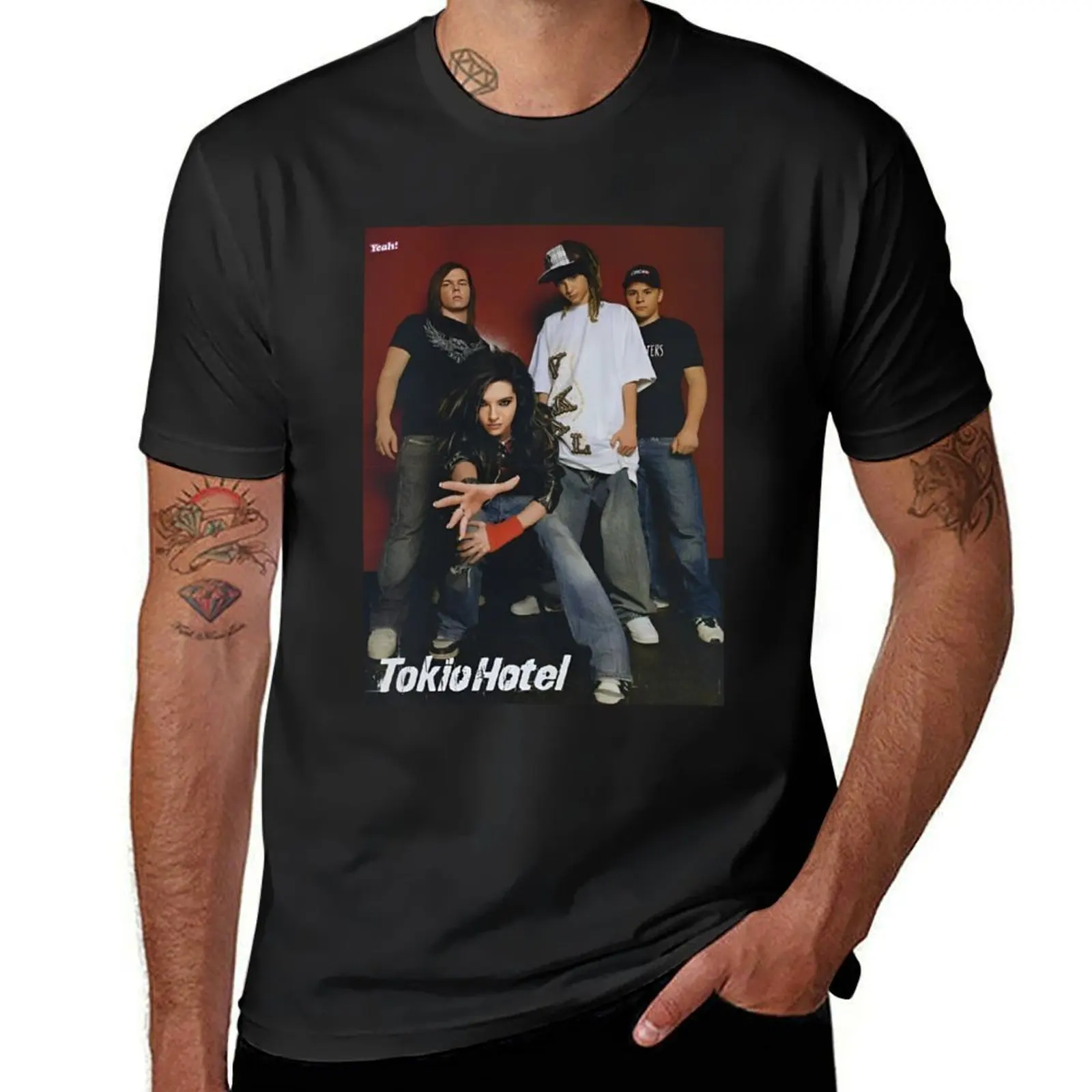 

Tokio hotel 3 T-Shirt summer top plain customizeds mens t shirts pack