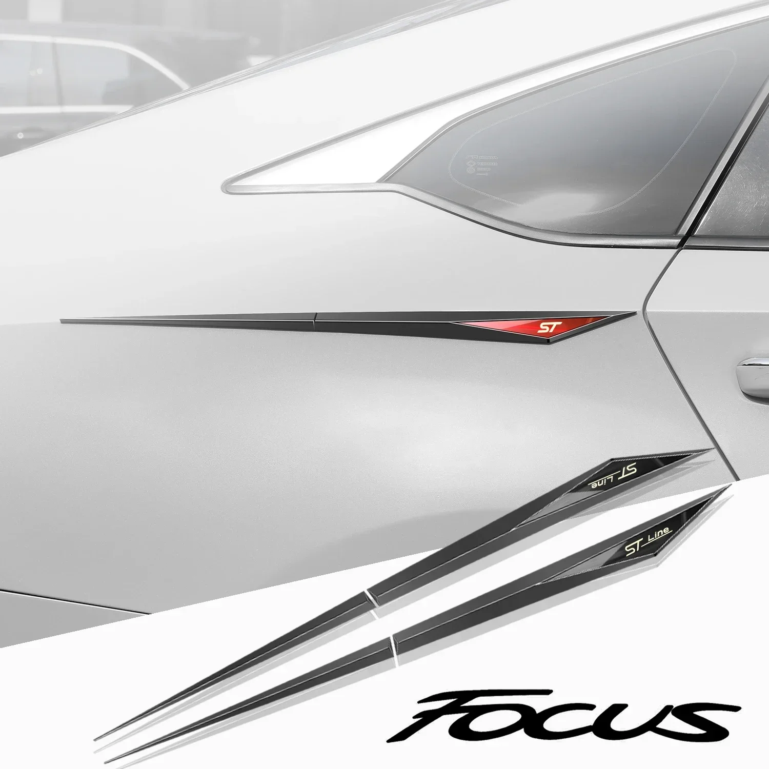 

2pcs car stickers TPU car accessories para auto for ford taurus kuga fiesta focus mondeo escape st stline Vignale