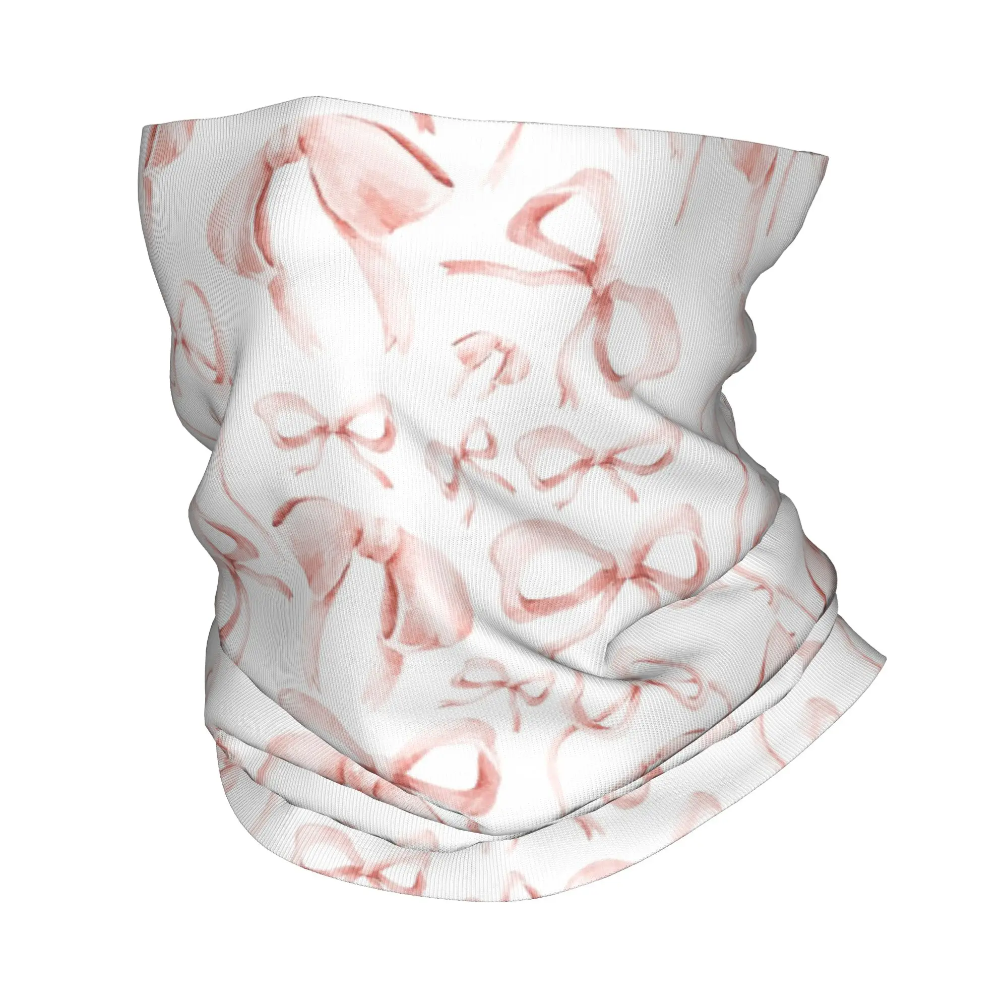 Preppy Pale Watercolor Goth Girlie Bows Ribbons Bandana Neck Cover Printed Mask Scarf Balaclava Running For Men Women Adult