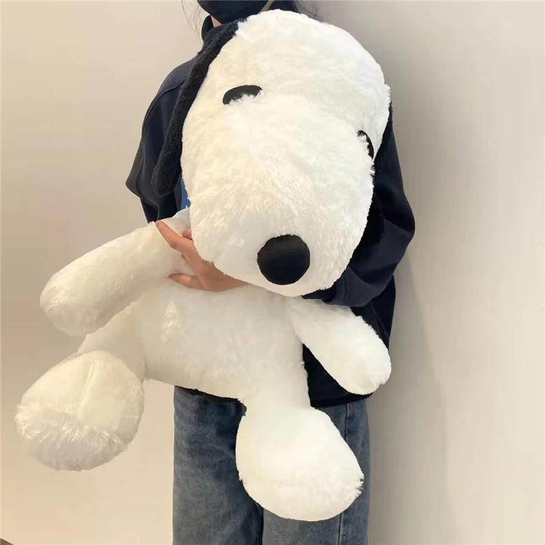 Muñeco de peluche de Snoopy MINISO para niños, almohada de estilo coreano perezoso, decoración del hogar, regalo para niñas, 40 cm, 60cm