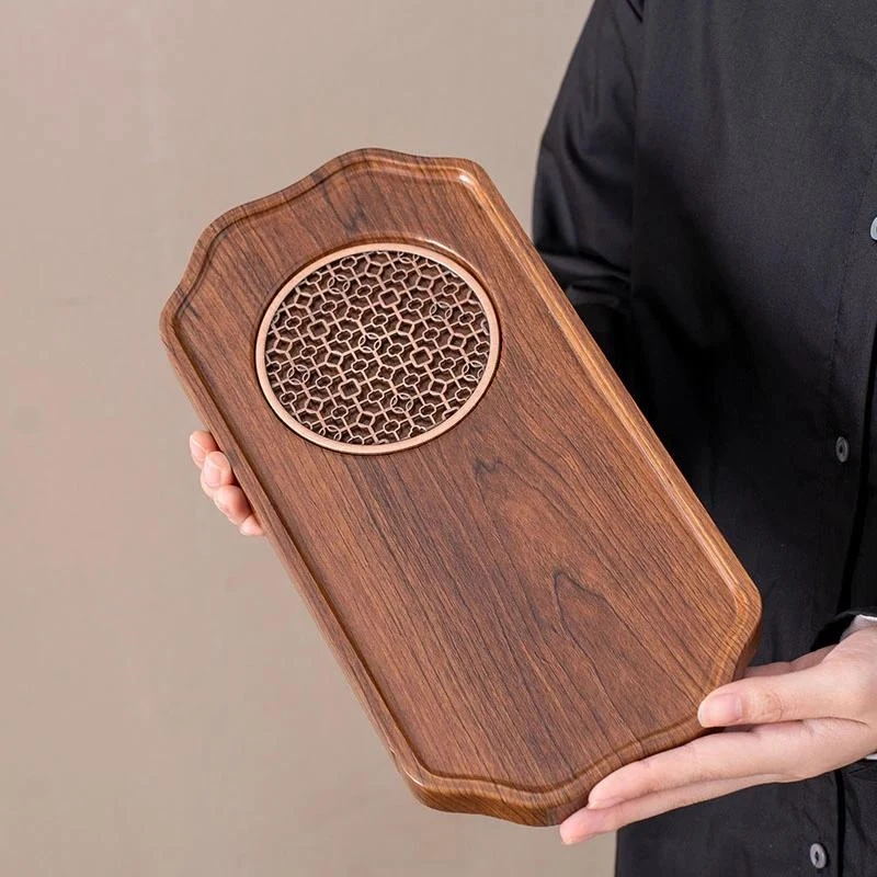 

High Grade New Chinese Tea Tray Household Mini Dry Brew Plate National Style Tea Accessory