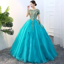 DSP A Line Short Sleeves Quinceanera Dresses Elegant Appliques Formal Dress vestidos de 15 quinceañera 2024