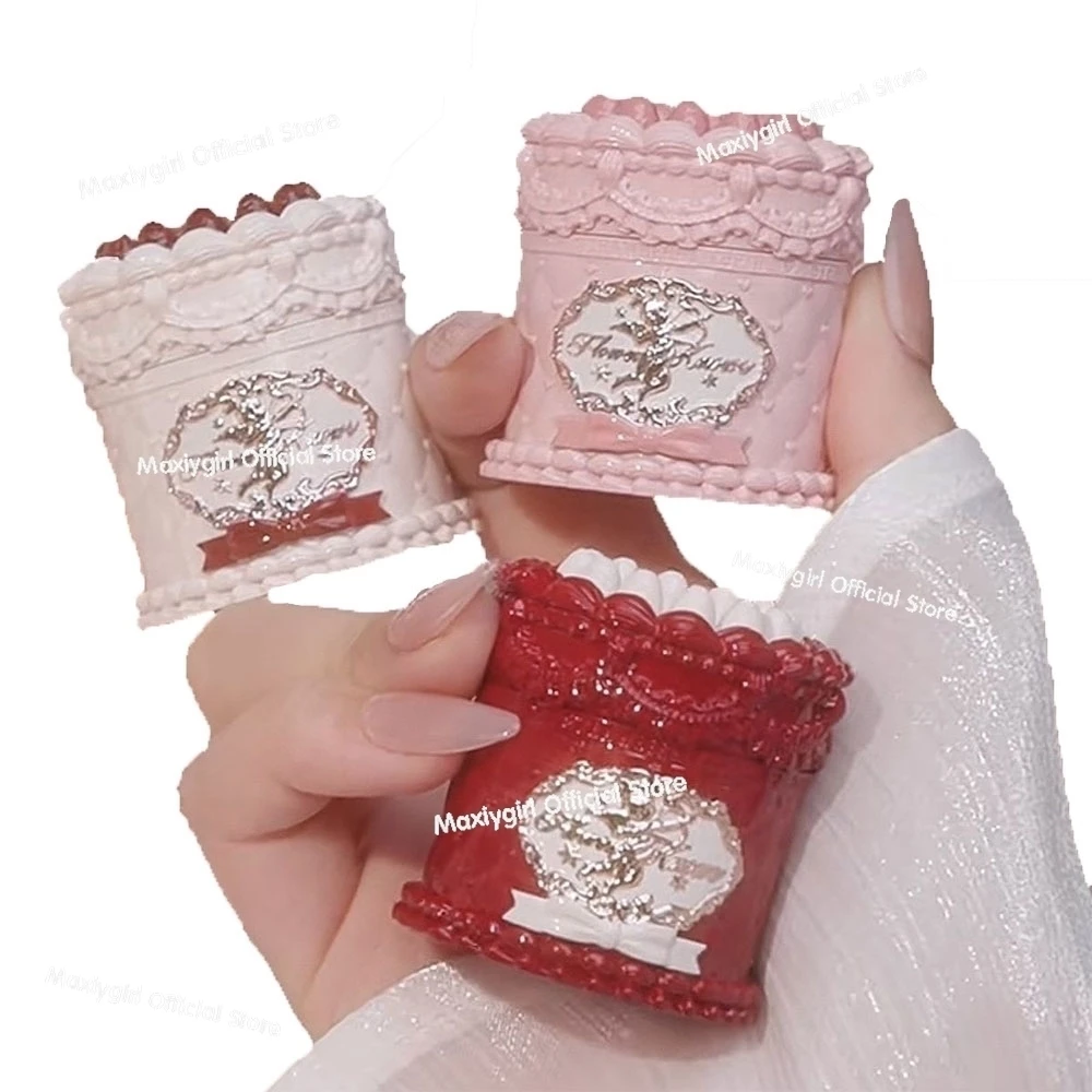 フラワーノウズ ストロベリー キューピッド ケーキ 缶入りリップ マッド ミスト 口紅 保湿 ベルベット マット ティント リップ クリーム