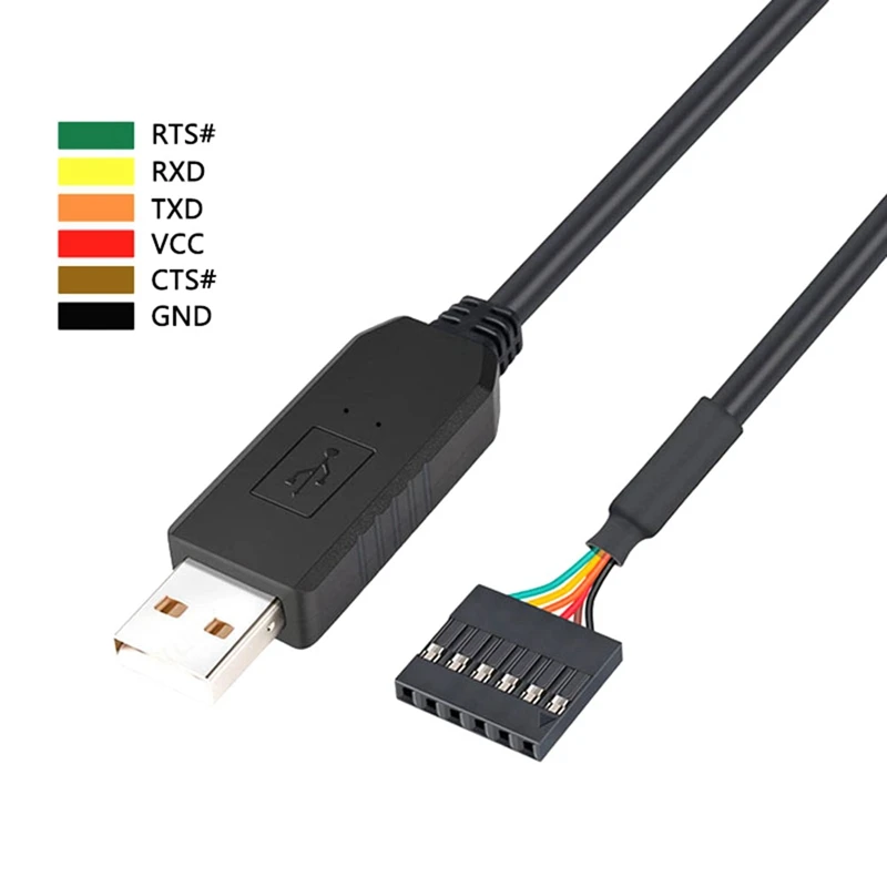 6Pin TTL-232R-3V3 FT232 USB 2.0 إلى TTL 5V 3.3V تحميل وحدة محول كابلات التصحيح ل
