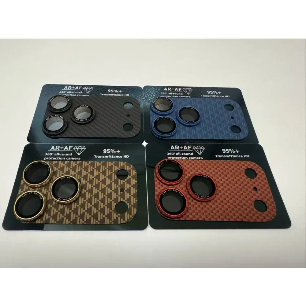 Protector de lente de cámara completo de fibra de carbono Kevlar 1500D, cubierta de cristal para Apple IPhone 17 Pro Max 17 Air, funda original para lente de teléfono