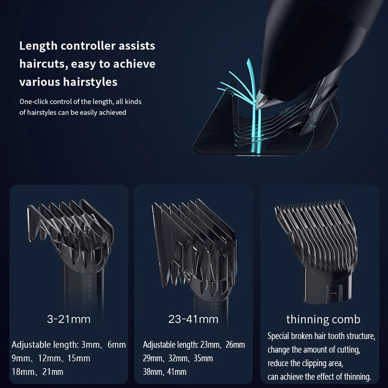 Xiaomi Mijia Hair Trimmer Hair Clipper Professional Trimmer for Men IPX7 Waterproof Beard Trimmers Cordless Electric Cutting