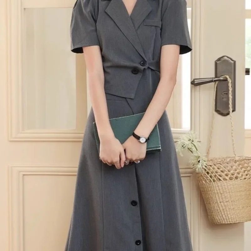 Office Female Outfits Short Sleeve Full Co Ord New Matching Festival Clothing Arrivals Korea Women's Two Suits Skirt Piece Set