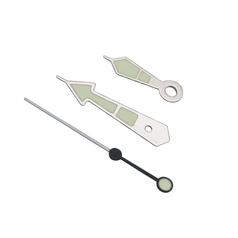 HN35 Watch Hands C3 Green Night Glow For NH35 NH36 4R 7S Japanese Movement Silver Hands Replacement of Dial Components view 4