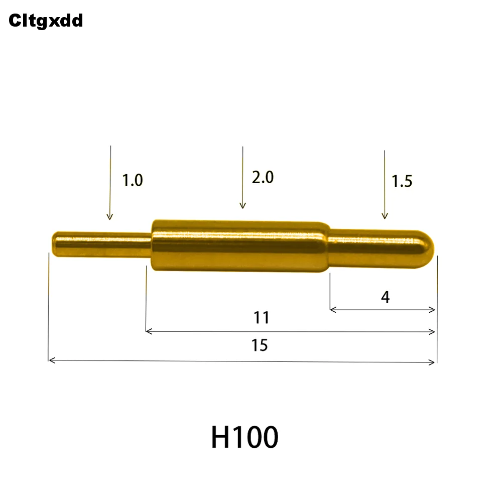 5PCS H081-H100 High Current Spring Loaded Pogo Pin Male Female Power Battery Connector POGOPIN Header Charge 6.5 4.95 6.5 4.65 7