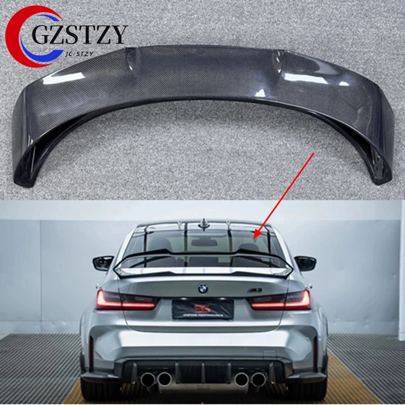 Per BMW M3 G80 M4 G82 Tetto posteriore in fibra di carbonio di alta qualità Stile sportivo Spoiler Ala Tronco Labbro Boot Cover Car Styling