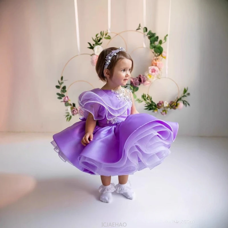 

Dress Party Vestido New Baby Girl First Birthday Princess Dresse Costume Kids Flower Girl Wedding Gown Children Party Outfit