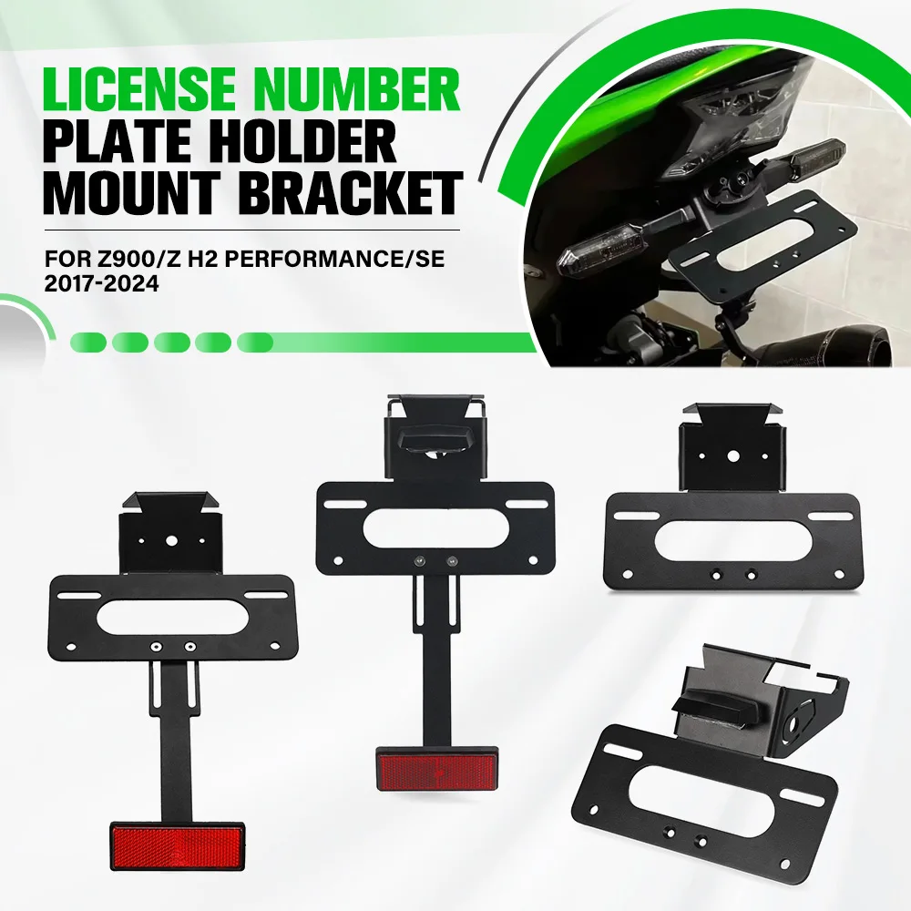 

For Kawasaki Z900/Z H2 Performance/SE 2017-2021 2022 2023 2024 Z H2 SE Motorcycle Rear License Plate Holder Bracket Eliminator