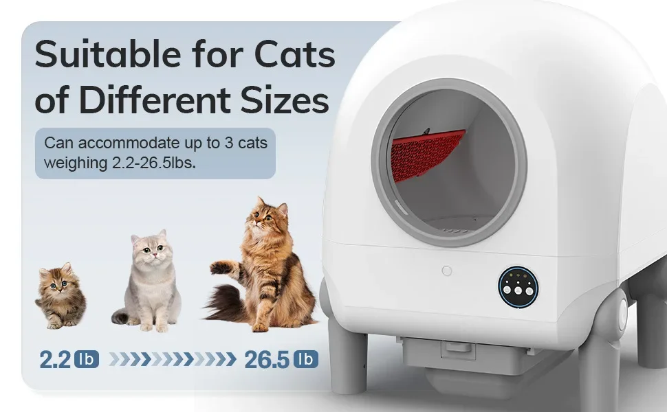 Wifi Smart cat  box  Self Cleaning Cat  Box Luxury Large Enclosed Intelligent Automatic Cat Toilet