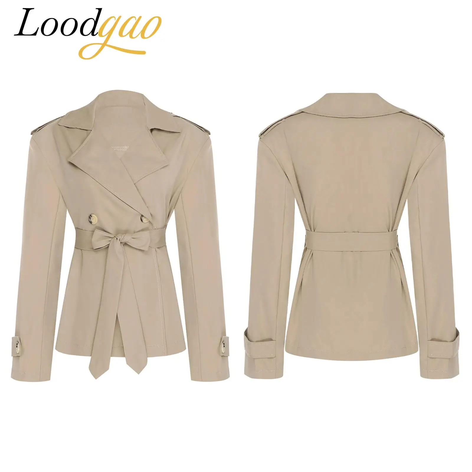 

Женская верхняя одежда с длинным рукавом и вырезом, двубортные куртки с лацканами, стильный плащ с поясом, женская повседневная одежда, уличная одежда