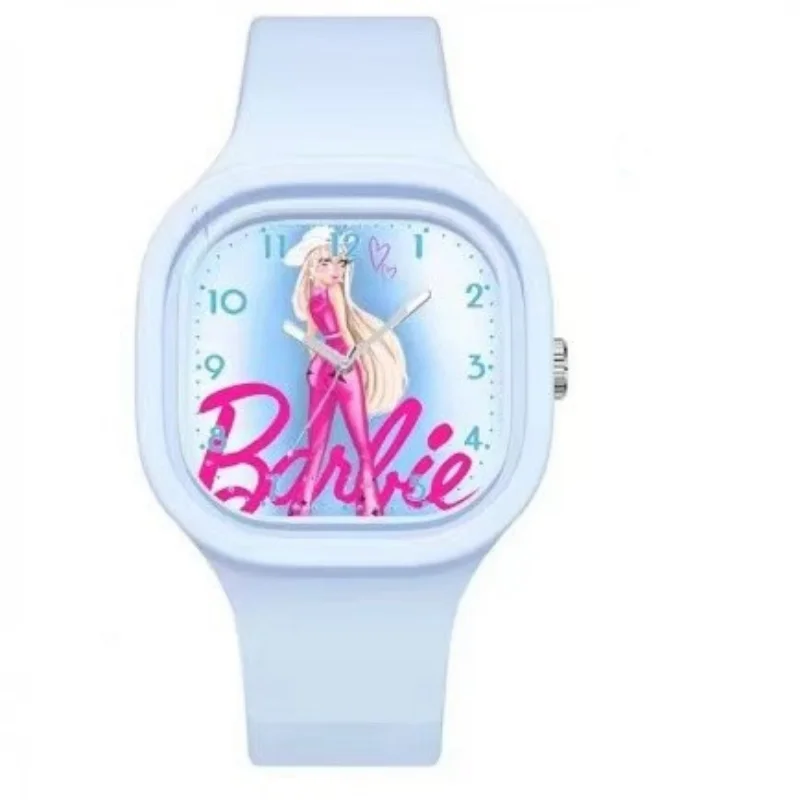 Barbie Kids Watch Girls Cartoon Silikonowy Pasek Moda Kwarcowe Zegarki Studentów Zegarek Zegarek na rękę Prezenty urodzinowe