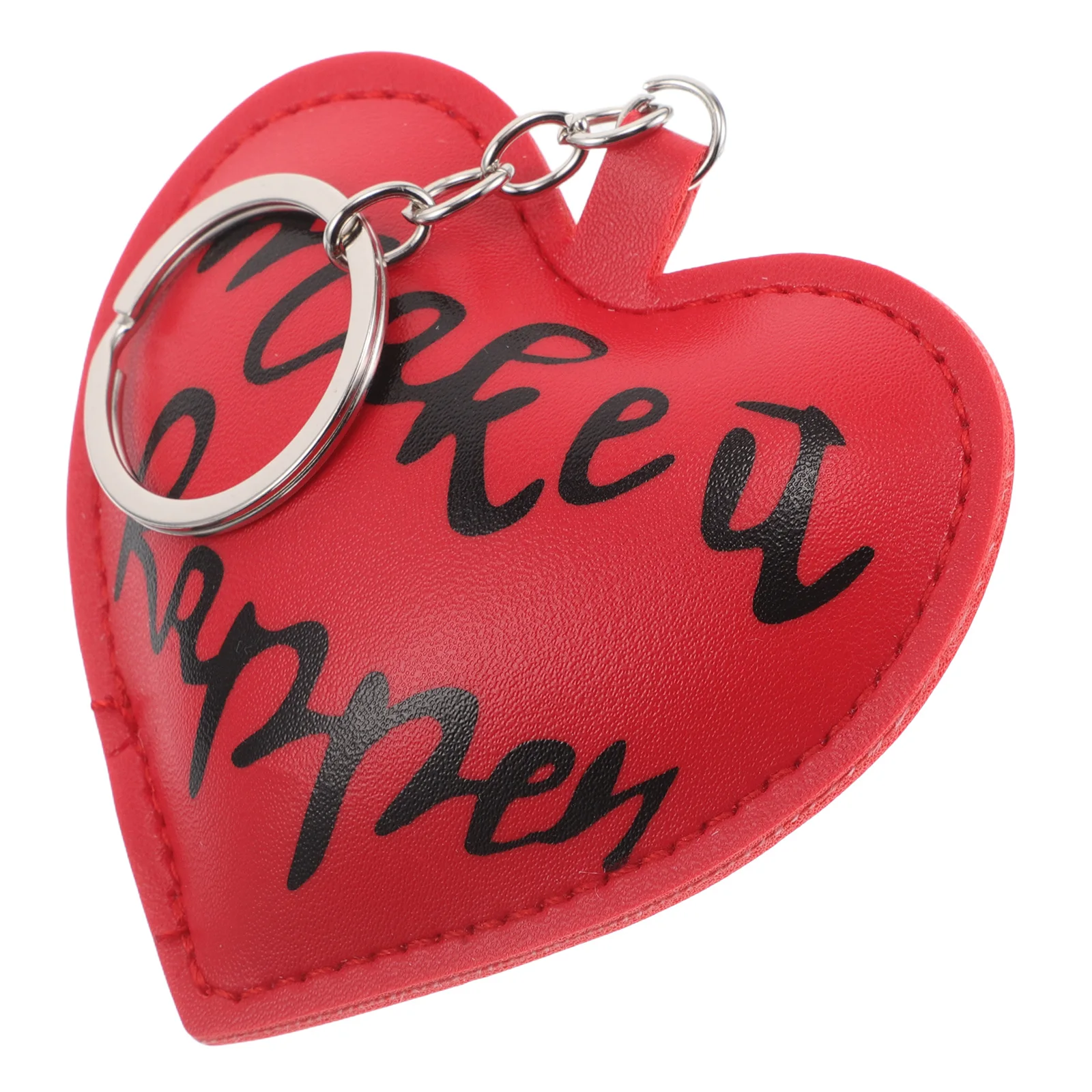 

Valentines Day Keychain Pu Heart Shaped Pendant Car Accessories Bag Charm Portable Love Heart Keychains