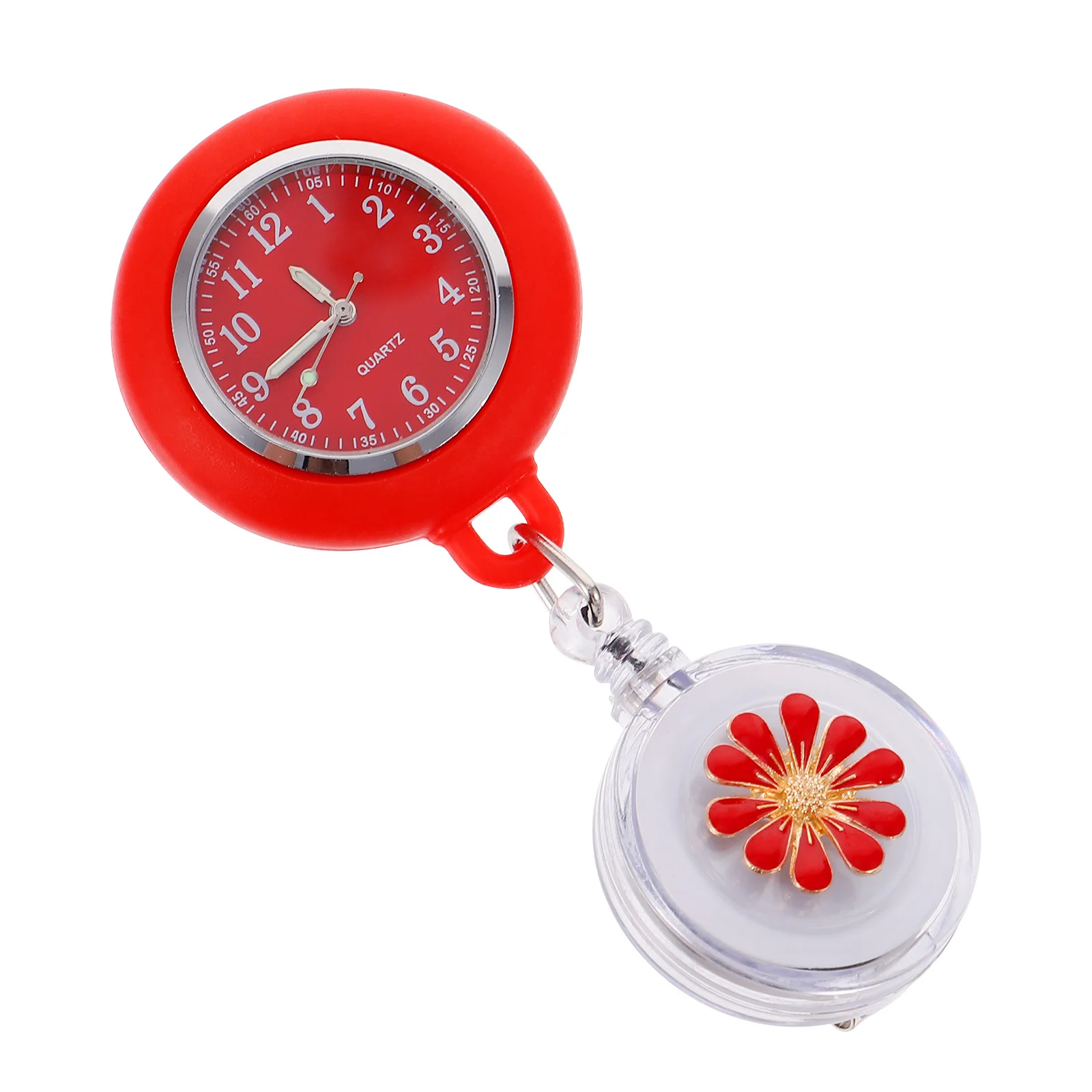 

1Pcs Nurse Pocket Watch Clip-on Durable Alloy Retractable Hanging Nursing Watch Practical for Nurses Healthcare