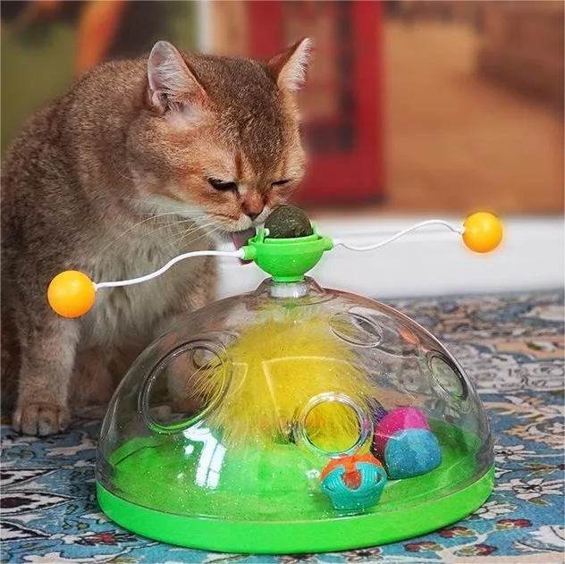 

Easy to Install Convenient Pet Slow Food Feeding Feather Toys Cat Ball Toys Smart Cat Toys Cat Teaser Sticks