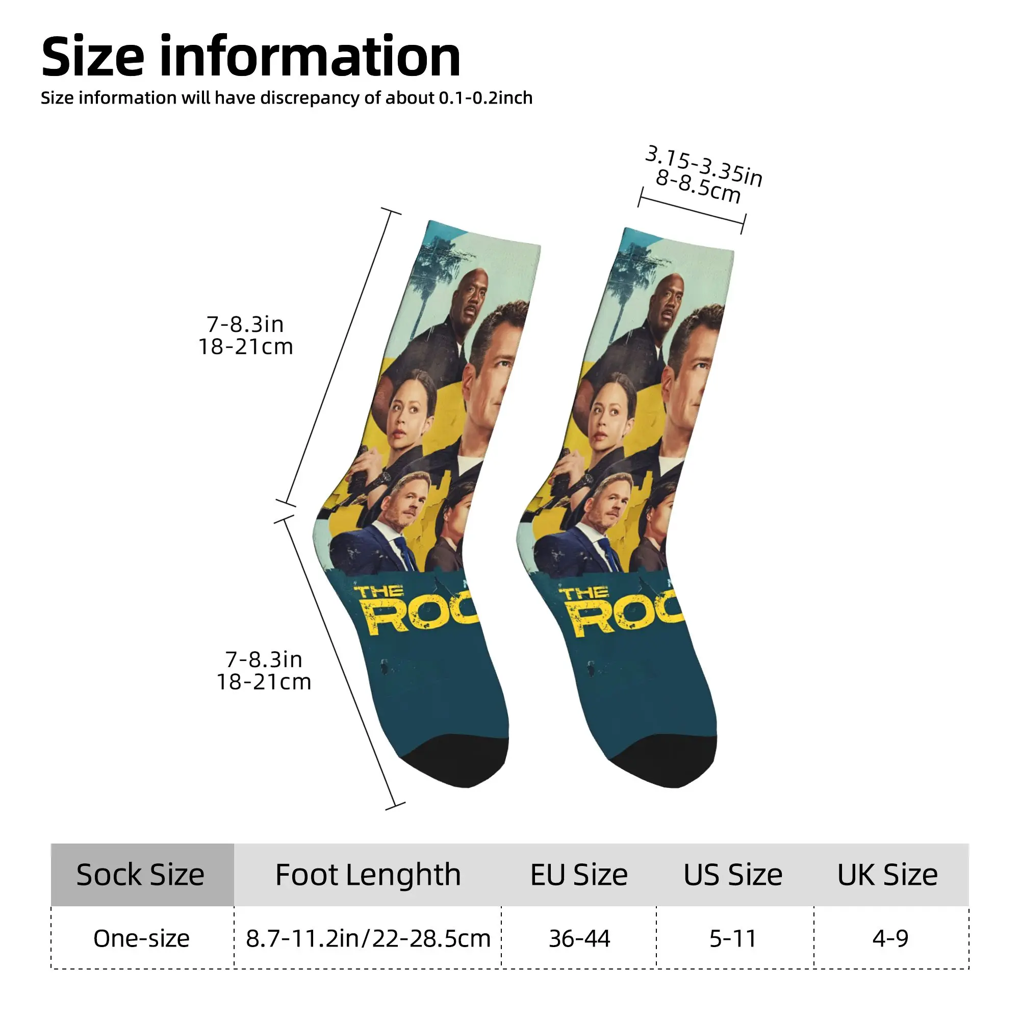 جوارب The Rookie TV Show جوارب مضحكة للرجال جوارب متوسطة ناعمة تصميم شتوي لركوب الدراجات مضاد للانزلاق