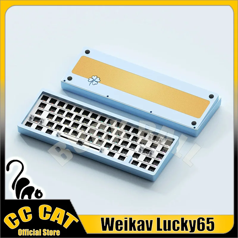 New Weikav Lucky65 Mechanical Keyboard Kit 3mode Bluetooth Wireless Keyboard Rgb Backlit Gasket Structure Gamer Gaming Keyboard