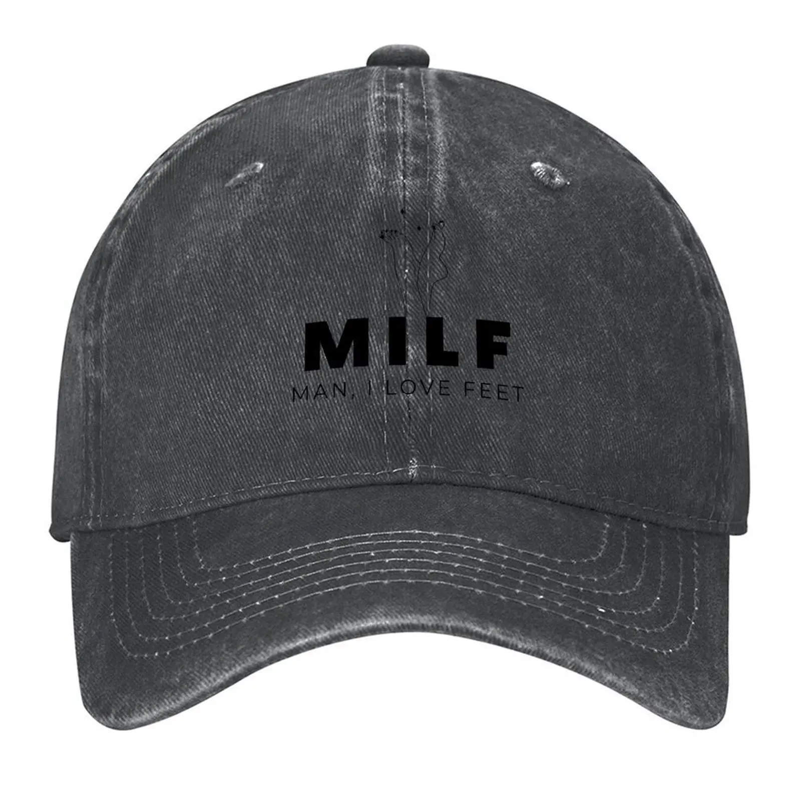 

MILF - Man, I Love Feet Baseball Cap Streetwear Snapback Cap winter hats for men sailor cap for men Women Men's