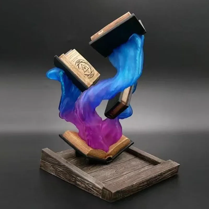 

Creative Delicate Book Dice Tower Sculpture Magic Dice Tower Resin Decor Kids Charm Toy Doll Gift for Home Desktop Ornament
