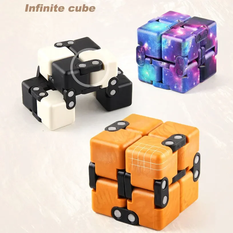 Cube magique anti-stress Extron, cube mentaires oriel pliant, mini lumière Fidget Spinner, bureau de décompression, jouet d'instituts souligné