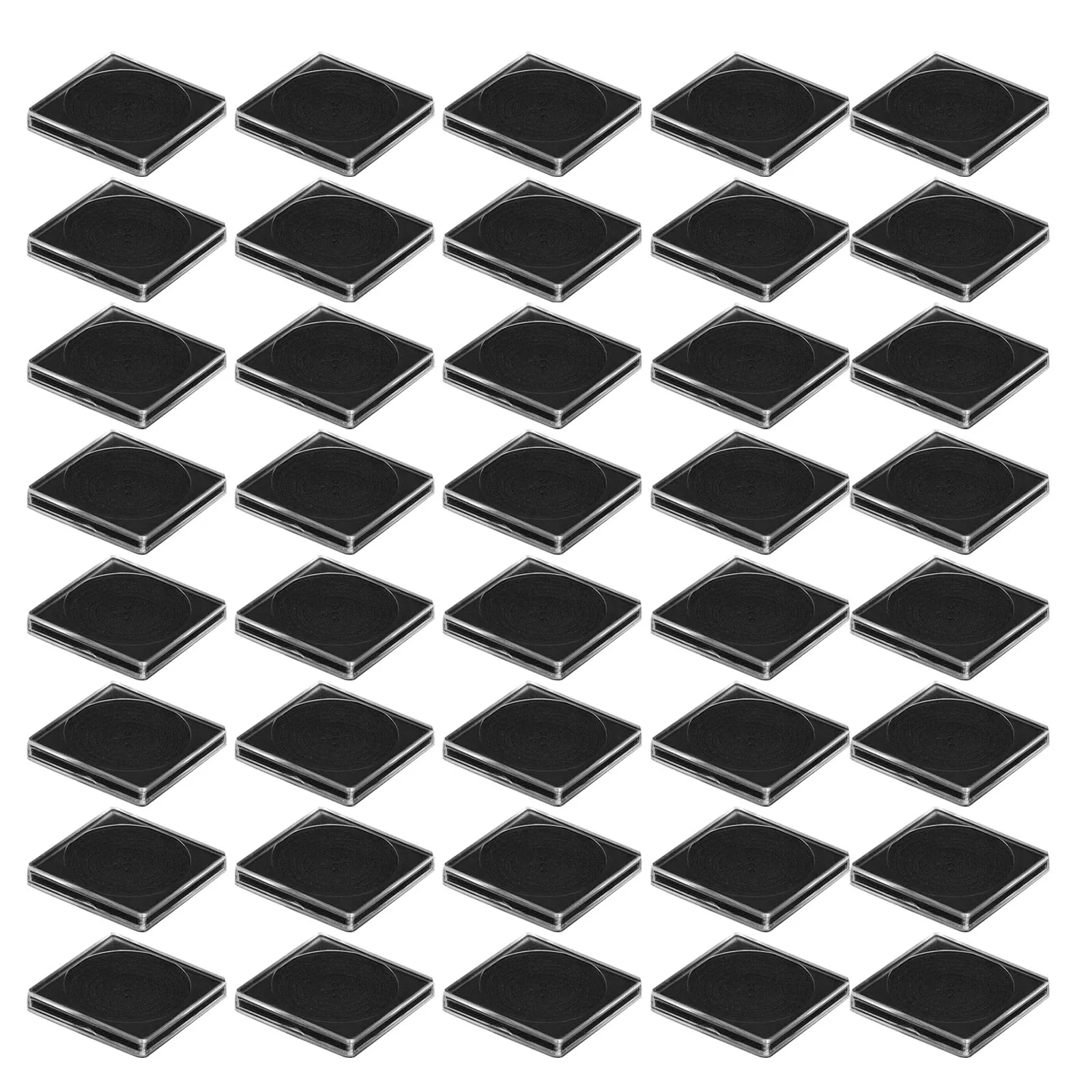 Imagem -02 - Caixa de Armazenamento para Cápsulas de Moedas 40 mm Porta-moedas com Junta de Esponja Ajustável Caixa de Coleta 40 Pcs