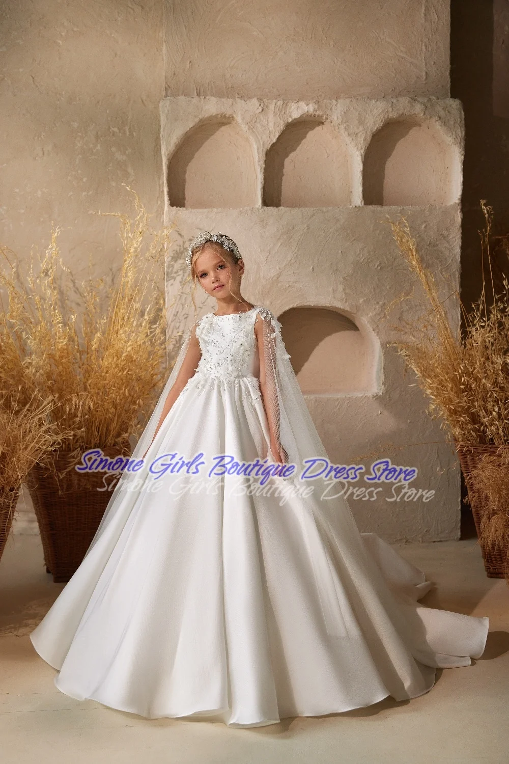 

Contrast Lace Appliques Sequin Sleeveless Flower Girl Dresses for Wedding Ceremonies Photo Shoots Holiday Celebrations Parties
