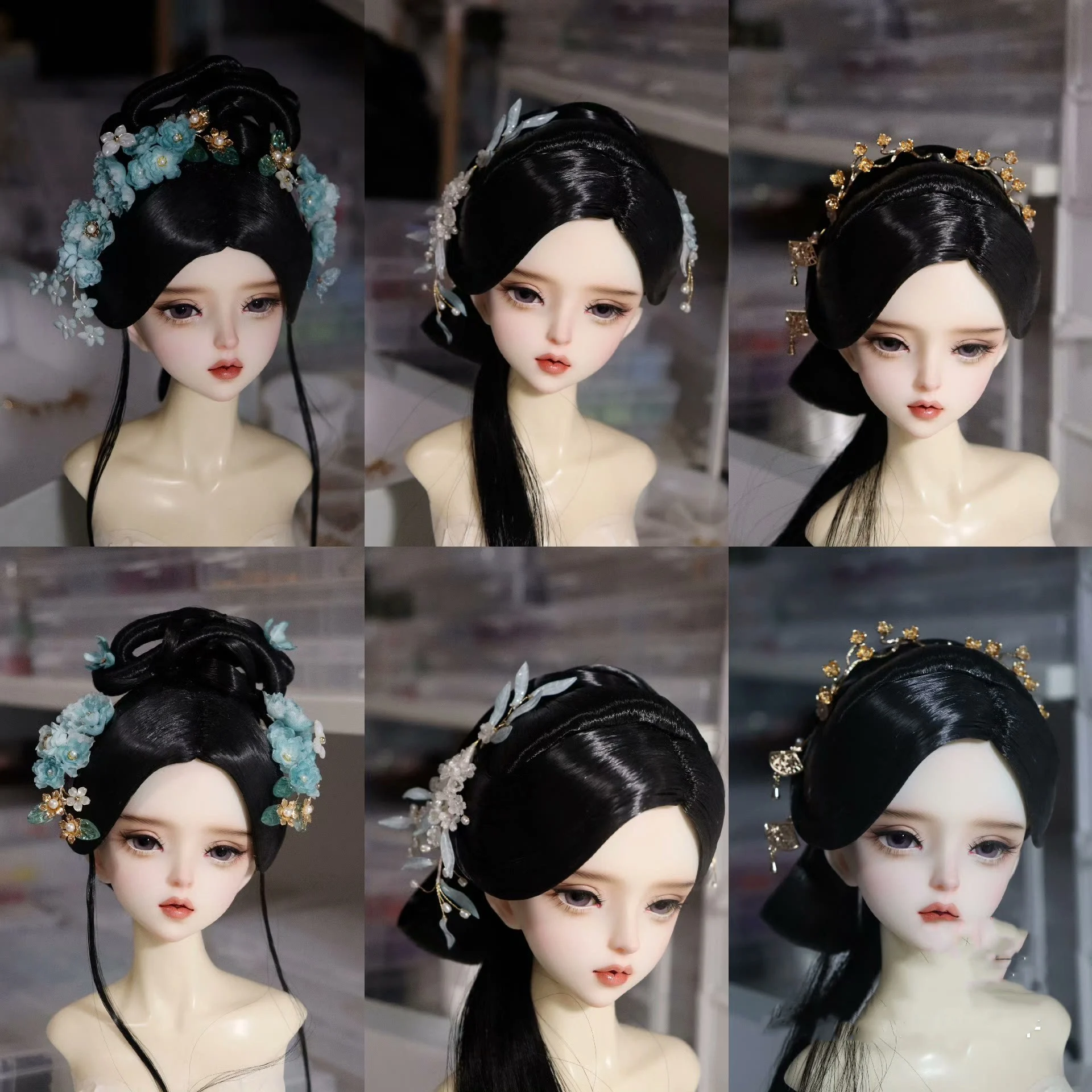 

OB27 Figure 1/6 1/4 1/3 BJD Hairpin Headwear Ancient Costume Hanfu Doll Hair Accessories For BJD/SD YOSD MSD SD13 Girl C2037