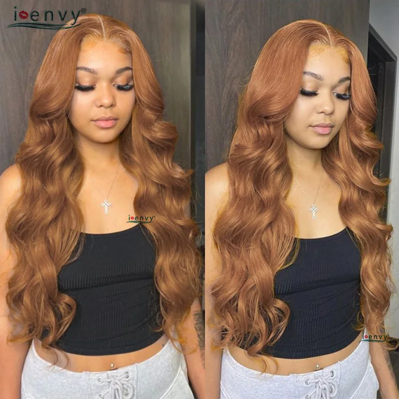 13X6 Ginger Blonde Lace Front Human Hair Wigs Red Burgundy 13x4 Body Wave Transparent HD Lace Frontal Wig Brown Lace Front Wig