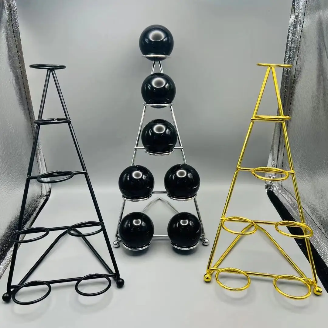 Metal Rack Display Stand for Crystal Ball Ores Agate Rocks Stones Decor Display Stand Rock Seashells Geode Shelf Crystals Holder